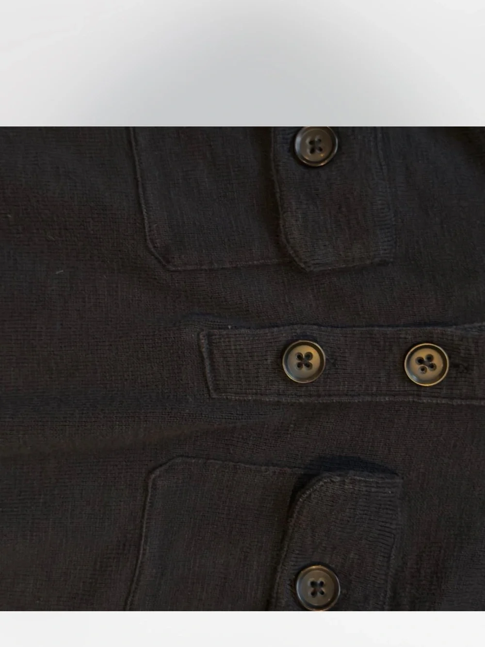 Banana Republic Men's Charcoal Button-Front Cardigan Jacket